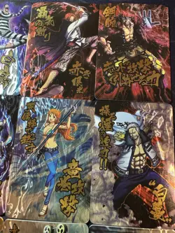 One Piece Set of 9 Collectible Character Anime Unique Full Art Cards Boa Luffy - Image 3