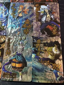 One Piece Set of 9 Collectible Character Anime Unique Full Art Cards Boa Luffy - Image 4
