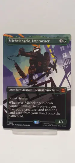 MICHELANGELO, IMPROVISER (BORDERLESS) - TEENAGE MUTANT NINJA TURTLES MTG 0219 - Image 1