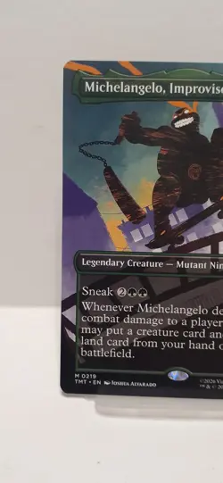 MICHELANGELO, IMPROVISER (BORDERLESS) - TEENAGE MUTANT NINJA TURTLES MTG 0219 - Image 2