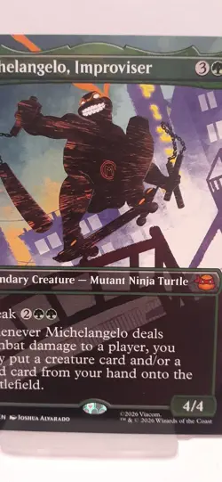 MICHELANGELO, IMPROVISER (BORDERLESS) - TEENAGE MUTANT NINJA TURTLES MTG 0219 - Image 4