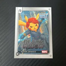 Black Widow #65 : Pokemon Pikachu Cosplay : Marvel Hero’s & Villains : Base Holo - Image 1