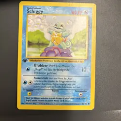 Vintage Squirtle Schiggy 63/102 Base Set German 1st Edition LP+ Mint Pokemon - Image 1