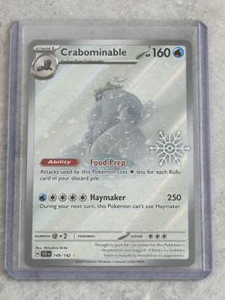Pokemon Crabominable 149/142 IR Illustration Rare Holo Holiday Stamp NM - Image 1