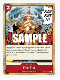 x4 Fire Fist OP05-019 One Piece Card Game - Image 1
