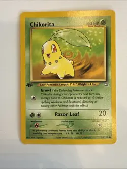 Pokemon Card - Chikorita Neo Genesis 54/111 Common 1st Edition - Image 1