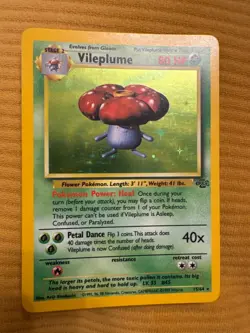 Vileplume 15/64 Jungle Unlimited Holo Rare Pokemon Card 1999 WOTC LP - Image 1