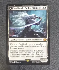 Sephiroth Fabled Soldier/One Winged Angel Final Fantasy Magic the Gathering - Image 1