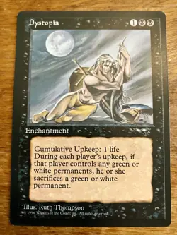 Dystopia NM MTG Magic the Gathering Alliances Reserved List - Image 1