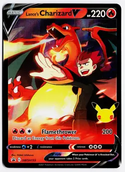 Lance's Charizard V SWSH133 SWSH: Sword & Shield Promo Cards Holo NM - Image 1
