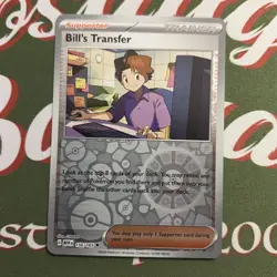 Pokemon TCG - Bill's Transfer - SV: 151 156/165 NM - REVERSE HOLO Pack Fresh - Image 1