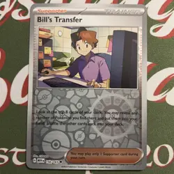 Pokemon TCG - Bill's Transfer - SV: 151 156/165 NM - REVERSE HOLO Pack Fresh - Image 2