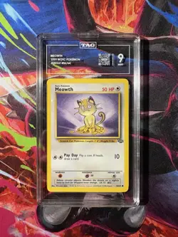Pokemon Meowth 56/64 Jungle Regular TAG MINT 9 🔥 - Image 1