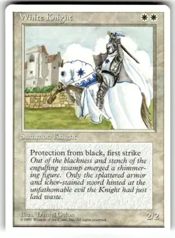 White Knight MTG CORE SET 4th Edition NM Magic Regular - Image 1