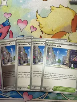 4x Luminose City 077/088 x4 - NM Perfect Order Pokemon Playset - Image 1