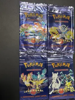 Pokemon Legendary Collection Booster Pack Wrapper Artset EMPTY/OPENED! All 4! - Image 4