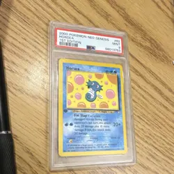 Pokemon Neo Genesis Horsea 62/111 1st Edition PSA 9 2000 Regular - Image 1