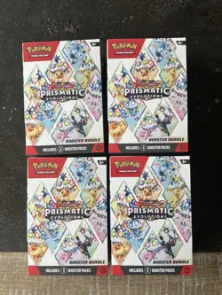Pokemon Prismatic Evolutions Booster Bundle SEALED Lot Of 4 new sealed. - Image 1