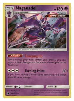 Naganadel (SM Lost Thunder) 108/214 Rare Deck Exclusives Pokemon Lightly Played - Image 1