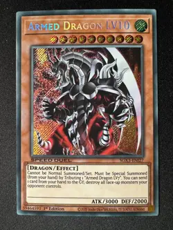 Yu-Gi-Oh! Armed Dragon LV10 1st Edition SGX3-EN127 Secret Rare NM YuGiOh Card - Image 1