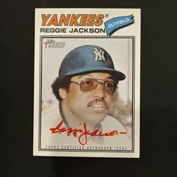 2026 Topps Heritage Baseball Reggie Jackson Real One Red Ink Autograph /77! - Image 1