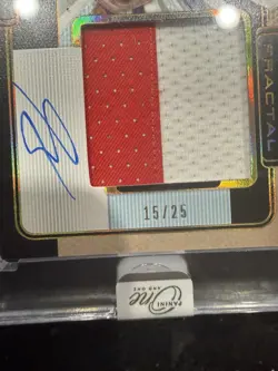 2024 Panini One And One FRACTAL Jabari Smith Jr. On-Card Auto /25 RPA SSP 🔥 - Image 3