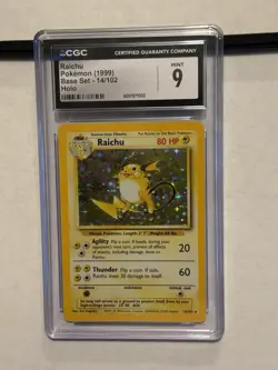 CGC 9 Holo Raichu Base Set Unlimited Card #14/102 - Image 1