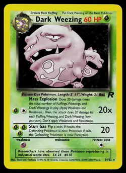 Pokemon Card - Dark Weezing Team Rocket 14/82 Holo Unlimited Holo Rare - Image 1
