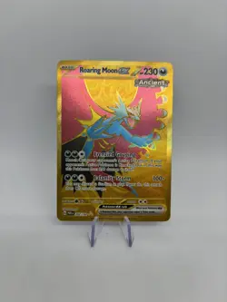 Pokemon TCG Roaring Moon EX Full Art Gold Paradox Rift Card 262/182 NM - Image 1