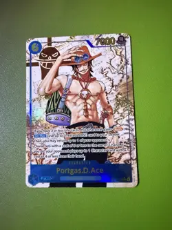 One Piece TCG Carrying on His Will Portgas D Ace Alt Art OP13-119 SEC Rare! NM! - Image 1