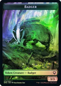 Badger Token / Bird Token (White) Foil Dominaria United NM MTG - Image 1