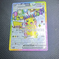 Pokemon Pikachu EX Ultra Rare 219/191 Sv08 Surging Sparks Holo Tera Basic - Image 1