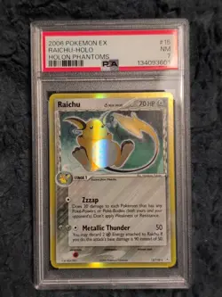 Pokemon 2006 EX Holon Phantoms Raichu Holo, PSA 7.0 - Image 1