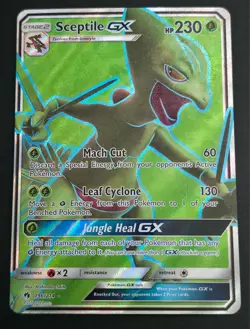 Sceptile GX (Full Art) 196/214 SM - Lost Thunder Holo - NM - Pokemon TCG - Image 1