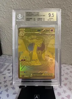 Pokemon Gold Mega Charizard X EX Phantasmal Flames Mega Hyper Rare #130 BGS 9.5 - Image 1