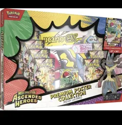 Pokemon TCG Ascended Heroes Premium Poster Collection Mega Lucario NEW Sealed - Image 1