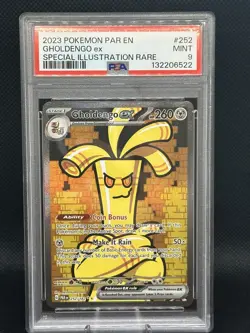 Gholdengo EX 252/182 Special Illustration Rare Pokemon PSA 9 - Image 1
