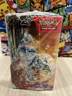 Pokemon Scarlet and Violet Base Set Booster Box 36 packs Sealed #2 (small tear) - Image 5
