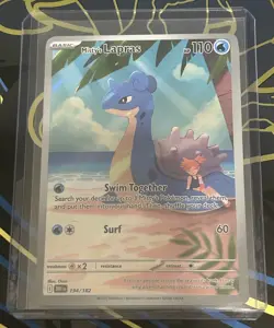 Pokemon Misty's Lapras Illustration Rare Holo 194/182 Destined Rivals English - Image 1