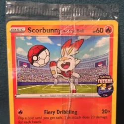 Scorbunny on the Ball Pokemon Futsal Promo 004/005 2020 (sealed) - Image 2