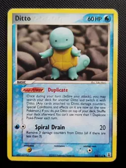 (MP) Ditto Squirtle 64/113 2005 EX Delta Species Regular Pokemon Card Yuka Morii - Image 1
