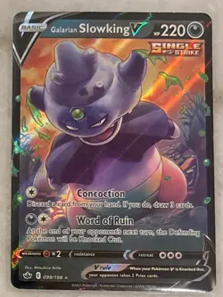 Galarian Slowking V 099/198 Ultra Rare SWSH06: Chilling Reign Pokemon Card - Image 1