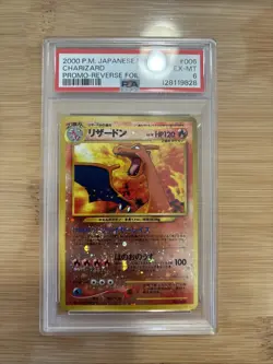 Pokemon Cards PSA 6 EX-MT Charizard Promo Rev Foil Neo 2 2000 Ultra Rare #006 - Image 1