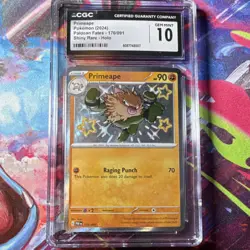 Pokemon Primeape SV: Paldean Fates 170/091 Mini Shiny Holo CGC 10 English 2024 - Image 1