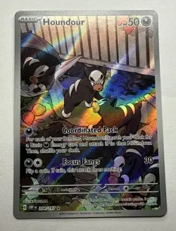 Houndour 204/197 Obsidian Flames Holo Pokemon Card Illustration Pack Fresh - Image 1