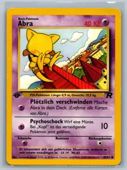 Pokemon TCG GERMAN Abra #49/82 1st Edition CCG Team Rocket - Image 1