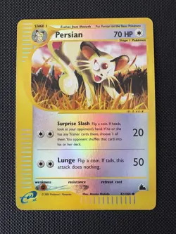 Persian Skyridge Reverse Holo 42/144 2003 Pokemon E-Reader NM - Image 1