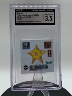 Pokemon Japanese Amada Super DX Stickers Clear Staryu CGC 3.5 - Image 1