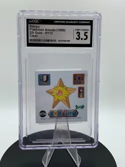 Pokemon Japanese Amada Super DX Stickers Clear Staryu CGC 3.5 - Image 5