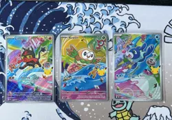 Pokemon First Partner Illustration Collection | Gen 7 Starters | Set Of 3 NM - Image 1